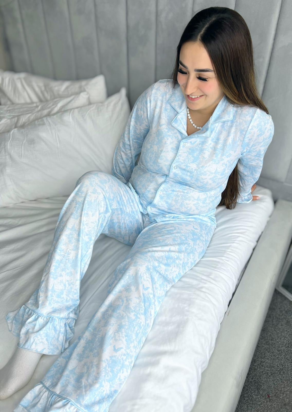 Women’s Blue Toile Pyjamas