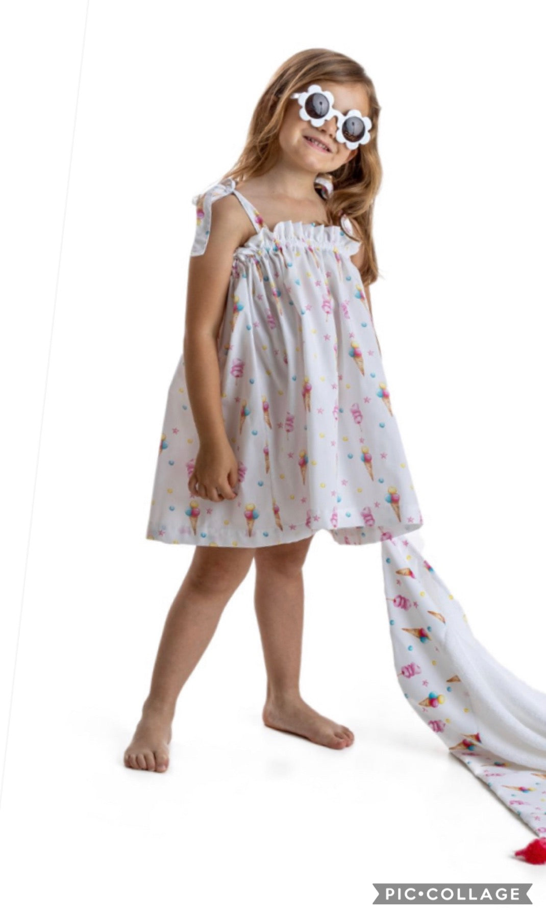 Meia Pata Ice Cream Cotton Beach Dress