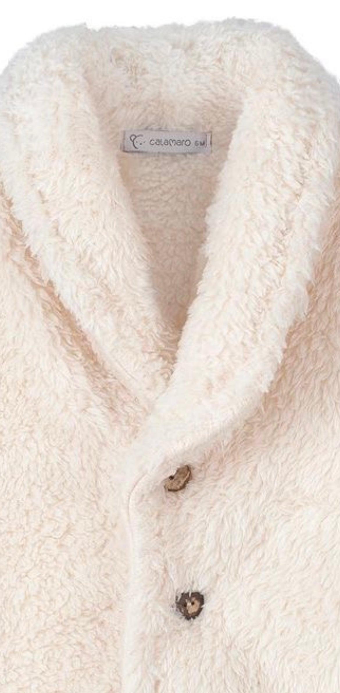Calamaro Cream Fleece Coat