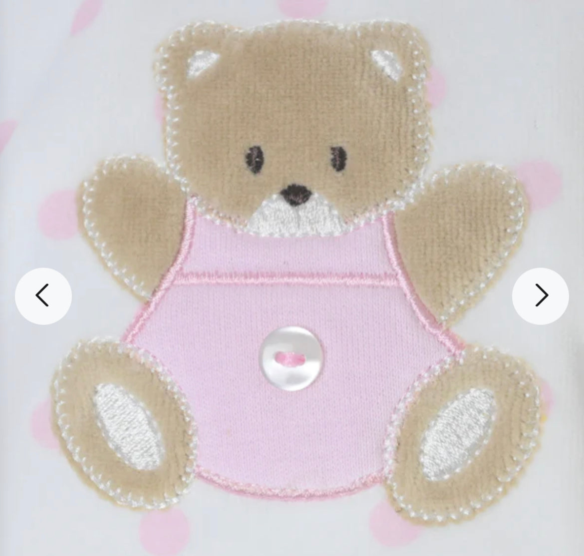 Teddy Spot Outfit Pink/White