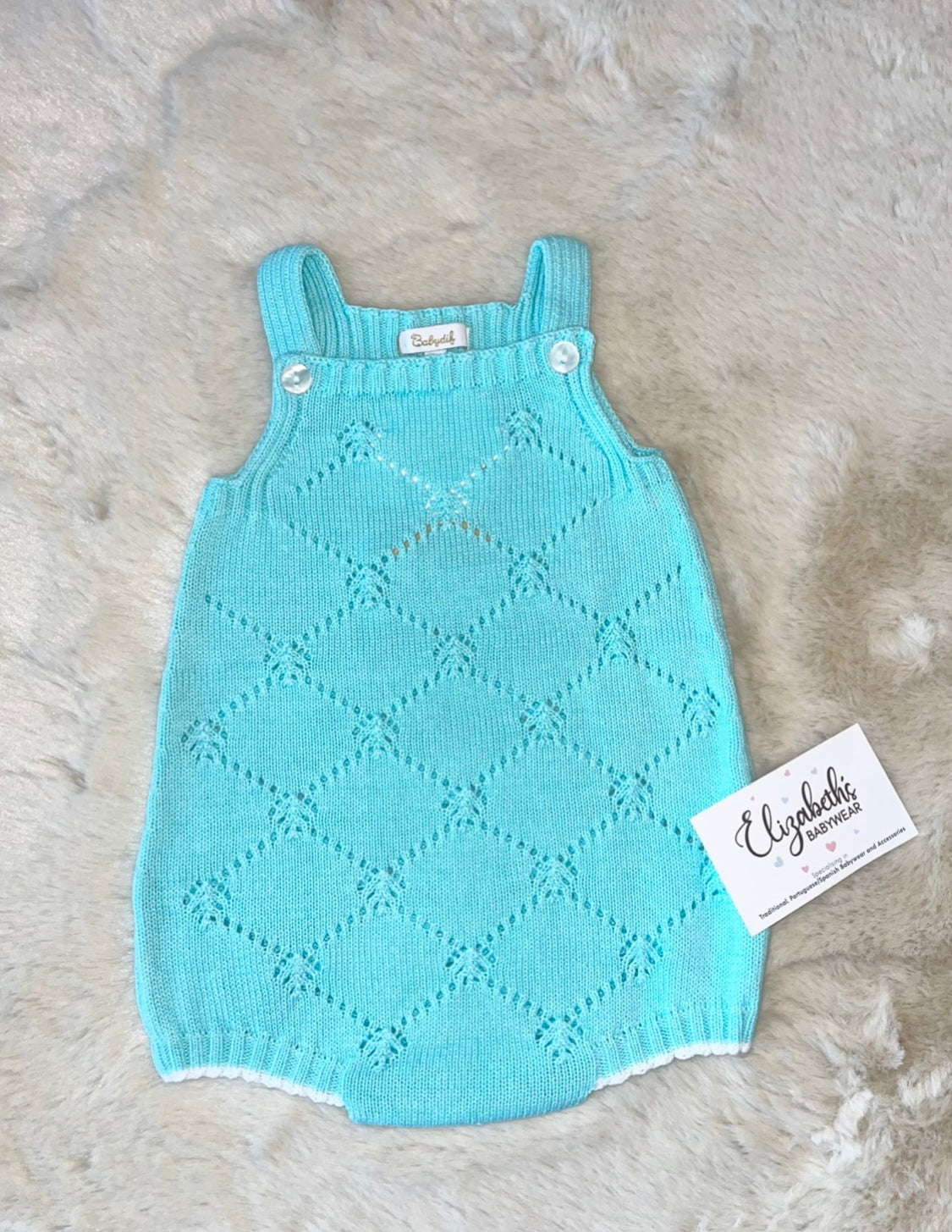 Babydif Green Spanish Knit Romper