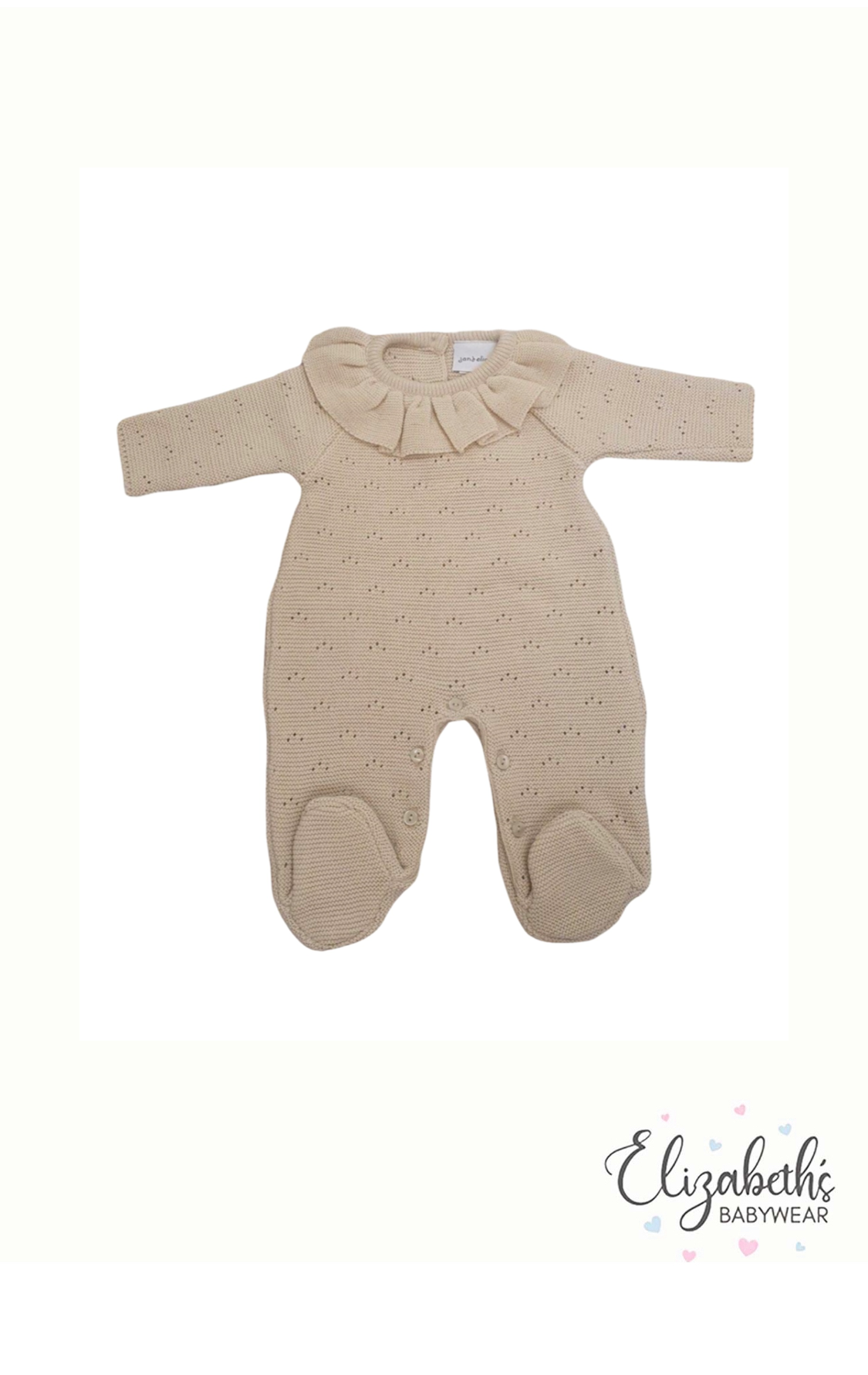 Dandelion Spanish Knit Girls Nude Onesie