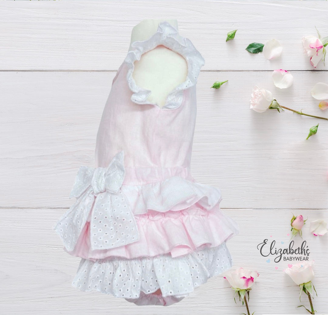 Pink and White Top & Frilly Knickers