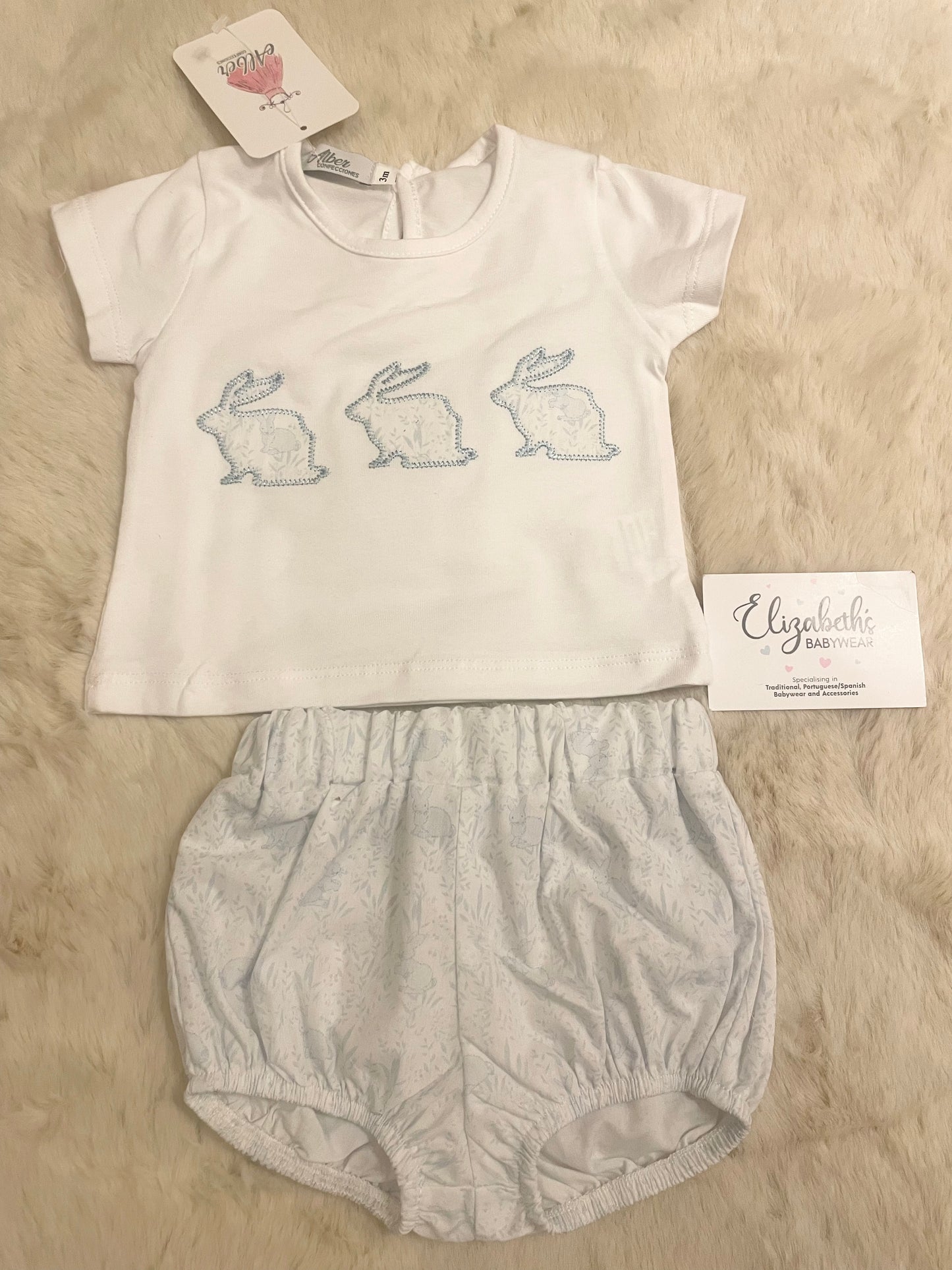 Alber Confecciones Boys Rabbit Patterned Suit