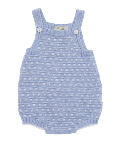 Babydif Blue & White Spanish Knit Romper