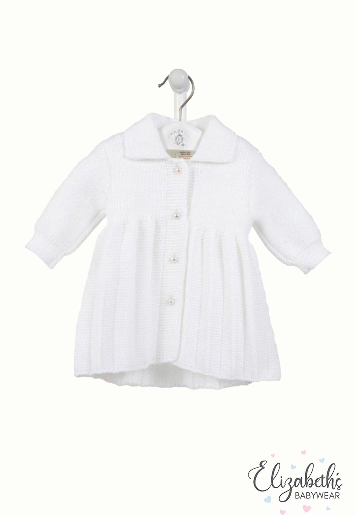 Dandelion Knitted Coat With Pearl Buttons