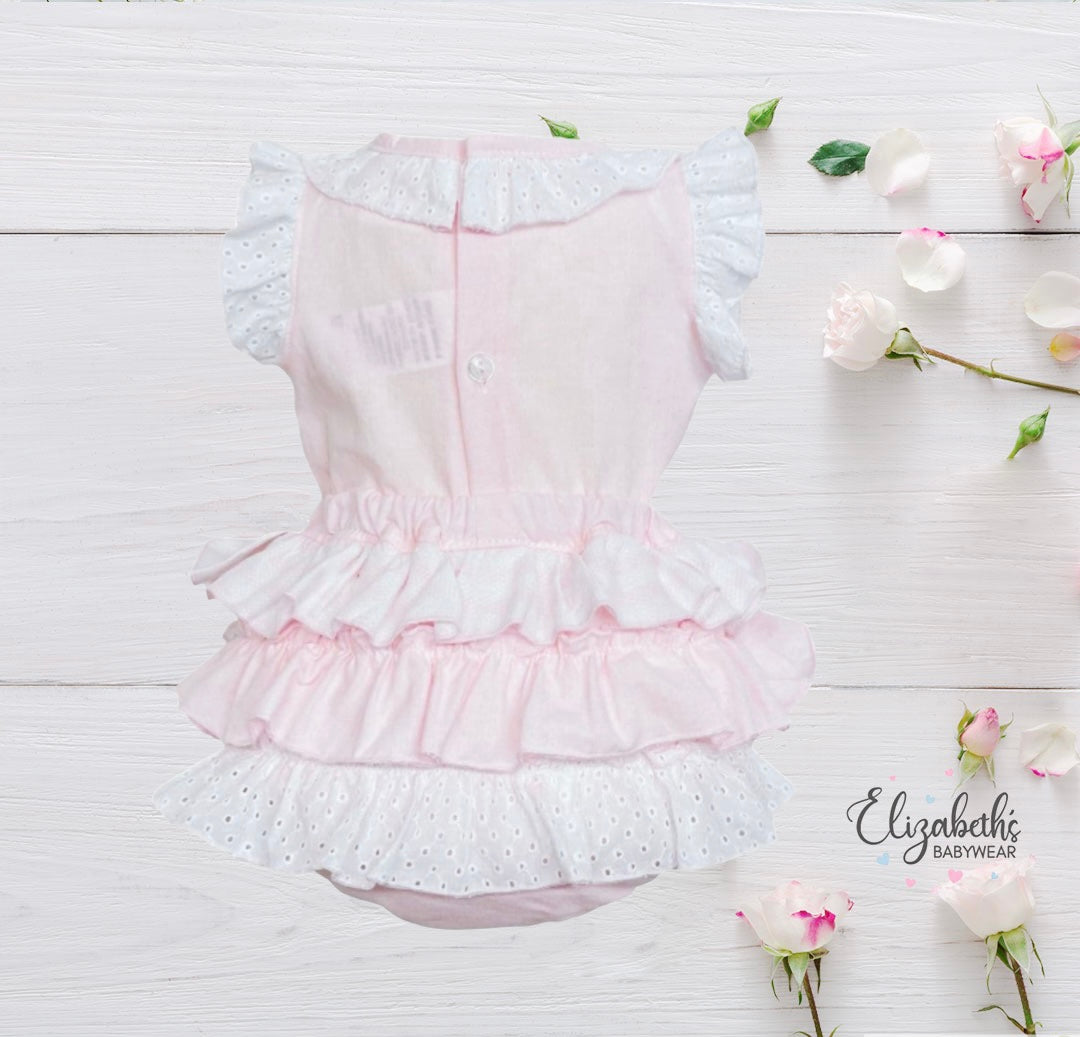 Pink and White Top & Frilly Knickers