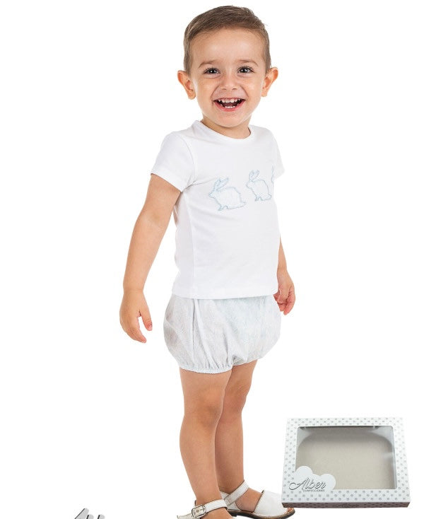 Alber Confecciones Boys Rabbit Patterned Suit