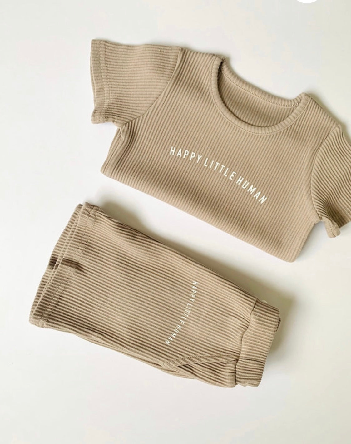 Taupe Happy Little Human Short Lounge Set