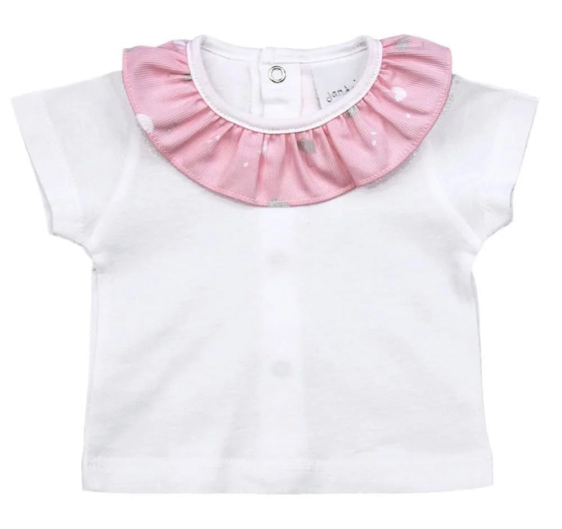 Dandelion Pink Girls Two Piece Top And Romper