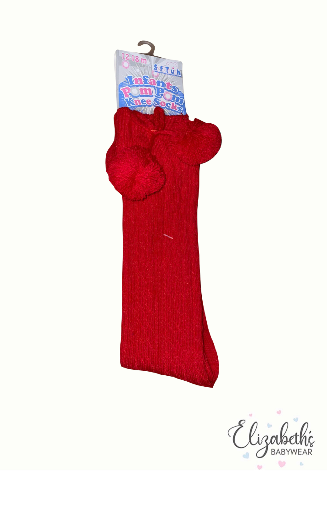 Knee length cotton Socks with Pom Poms