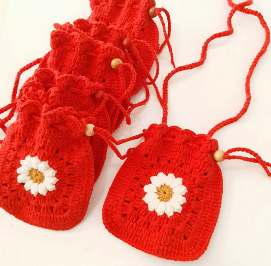 Red Crochet Bag