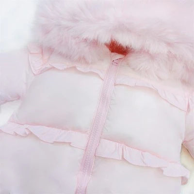 Wee Me Girls Pink Puffer Coat