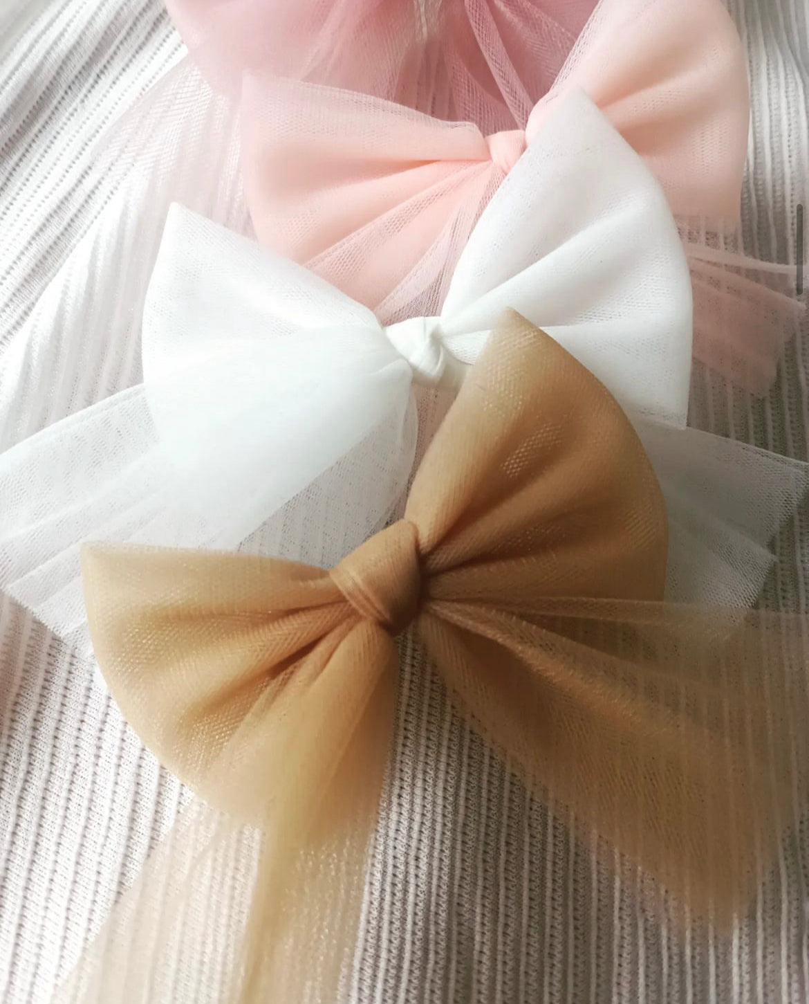 Large Tulle Clip Bows