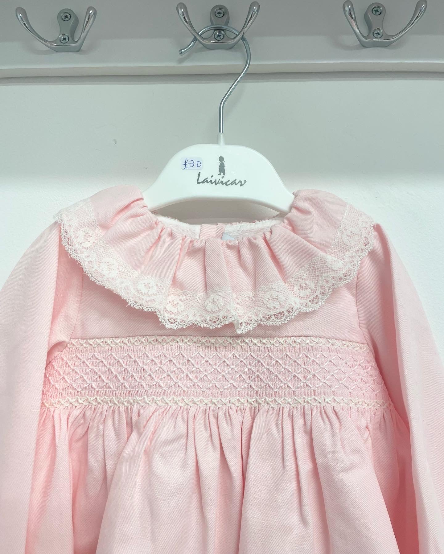 Laivicar Spanish Smocked Pink Dress