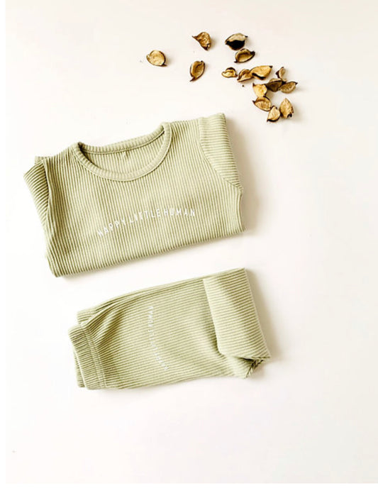 Sage Happy Little Human Loungewear