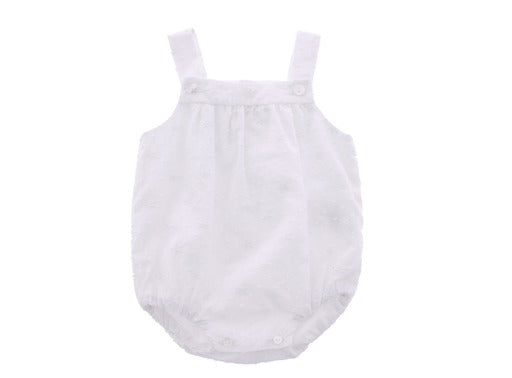Babydif White Cotton Star Patterned Romper
