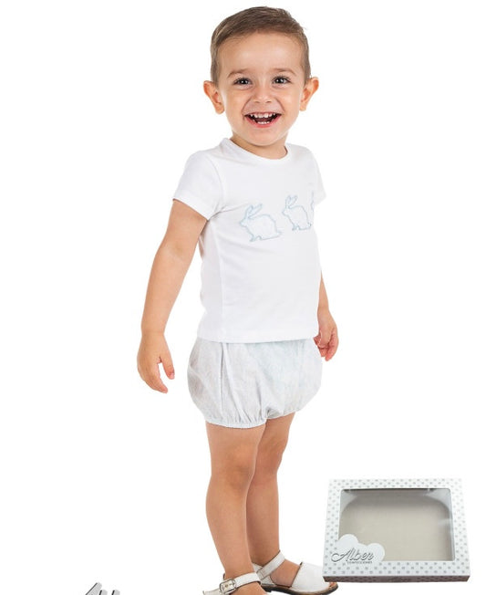 Alber Confecciones Boys Rabbit Patterned Suit